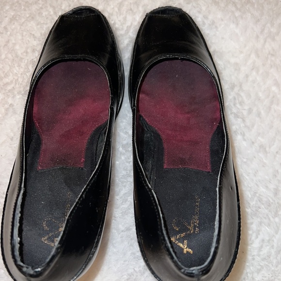 A2 Aerosole Womens Black Classic Pump Peep Toe Size 8M - Picture 4 of 7